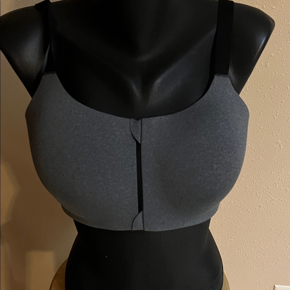 Elegant Charcoal Front-Closure Bra